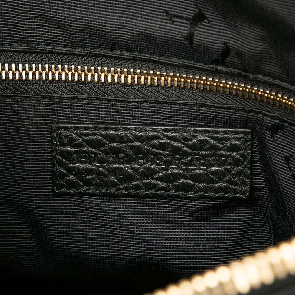 Burberry Small Heritage Grained Calfskin Ledbury Hobo Black Leather Good condition - Box View