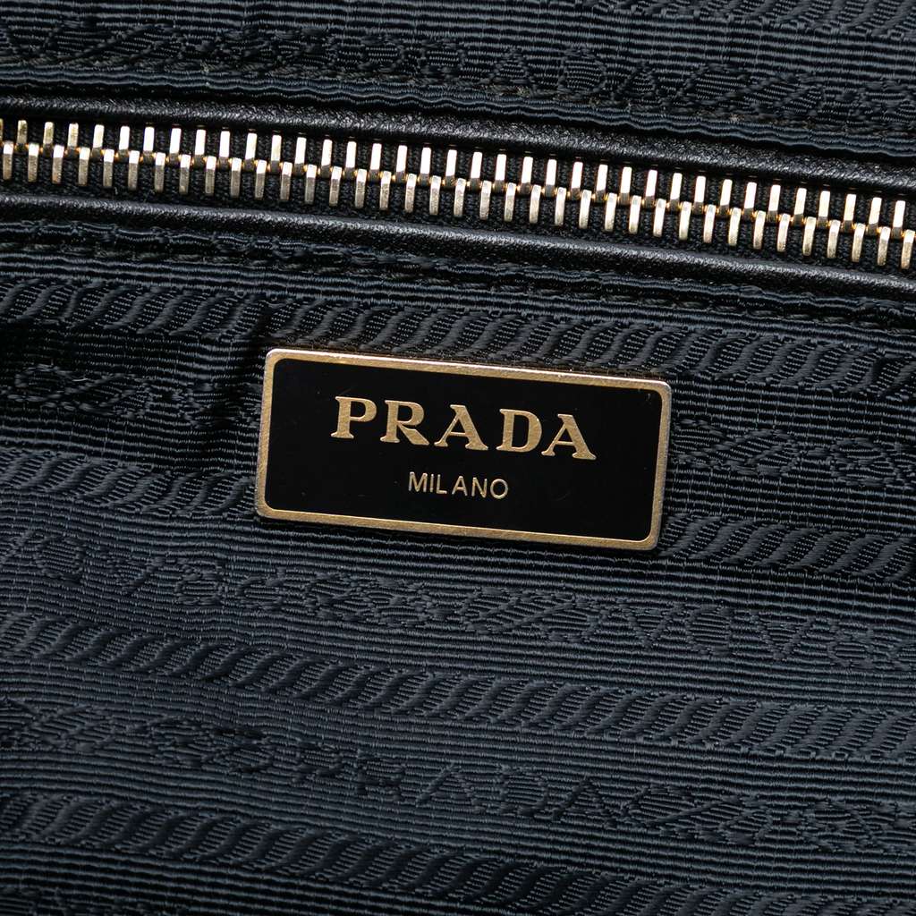 Prada Impuntu Tessuto Chain Crossbody Black Good condition - Box View