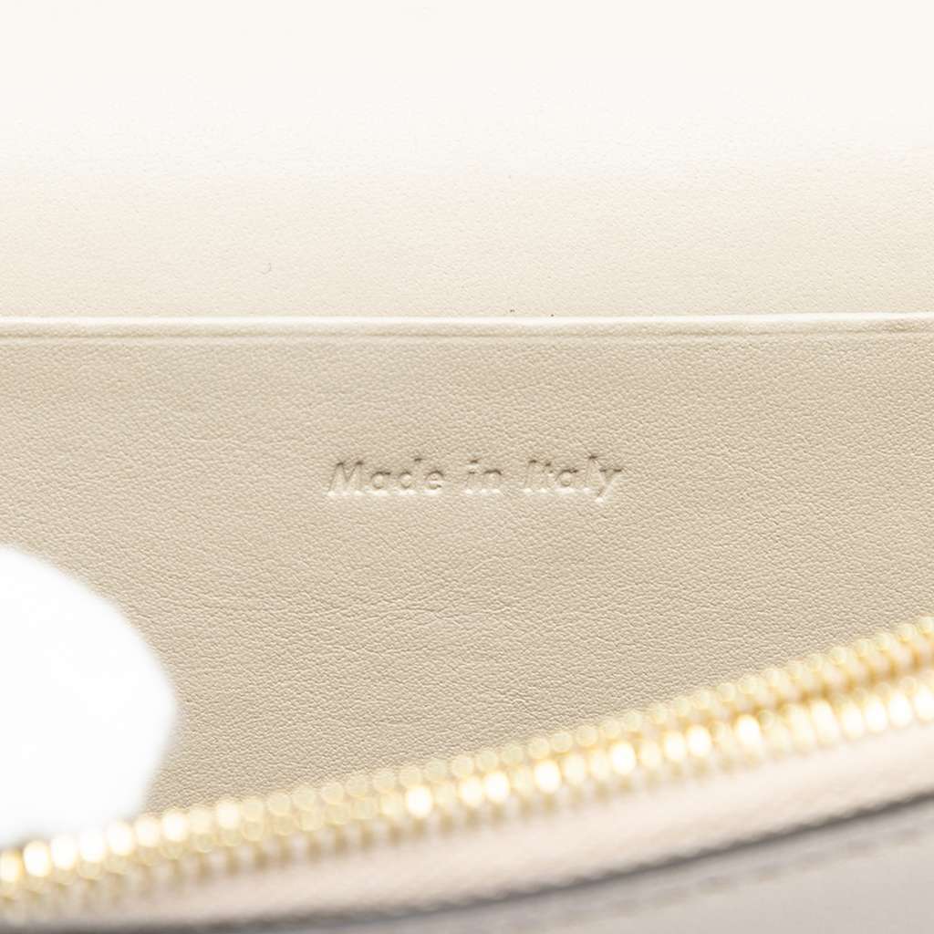 Celine Leather Frame Wallet on Chain Grey Leather Good condition - Box View