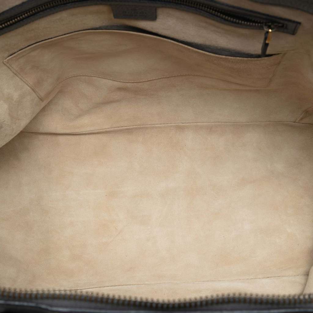 Gucci Leather 1973 Top Handle Oversized Travel Bag Grey Leather Good condition - Model View