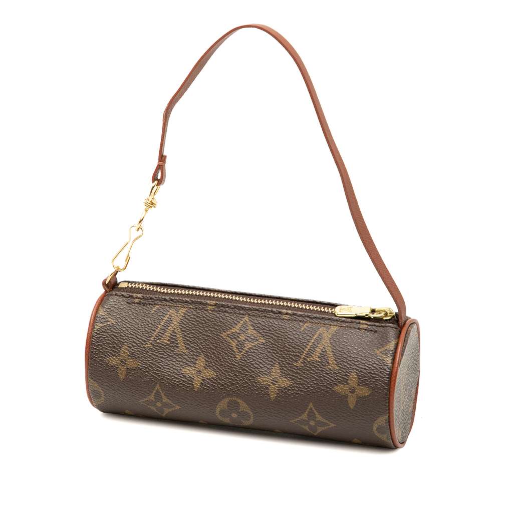 Louis Vuitton Monogram Papillon Pochette Brown Good condition - Back View