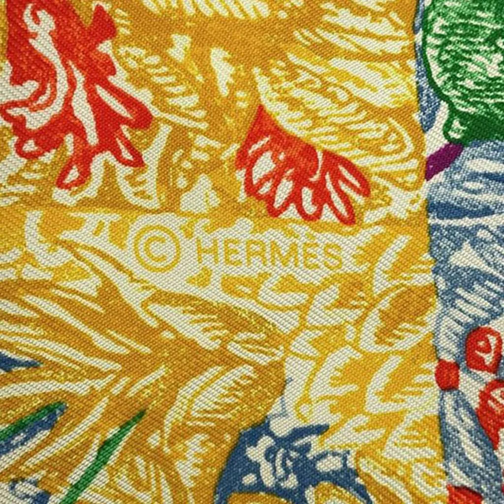 Hermès Eleftheria Silk Scarf 140 Blue Silk Good - Inside View