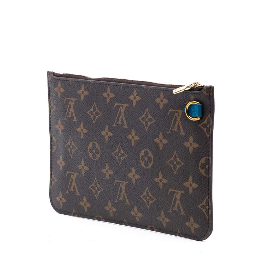 Louis Vuitton Monogram Neverfull MM Pouch Brown Good condition - Back View