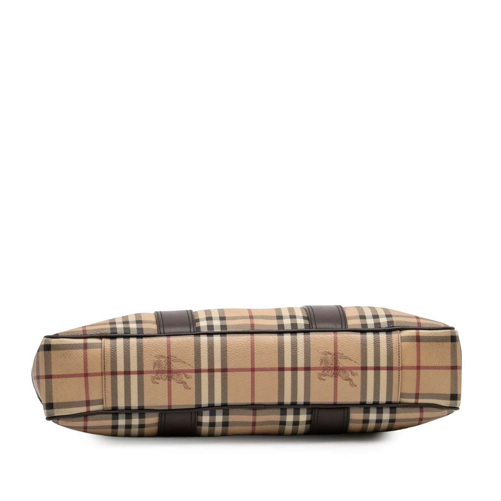 Burberry Haymarket Check Coated Canvas Business Bag Brown Canvas Good condition - Inside View