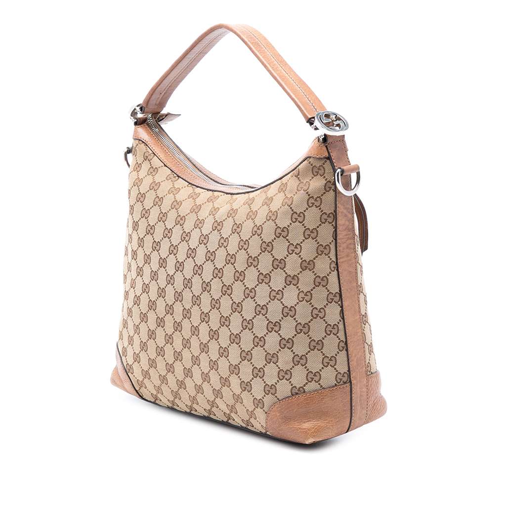 Gucci Small GG Canvas Miss GG Hobo Brown Canvas Good condition - Back View