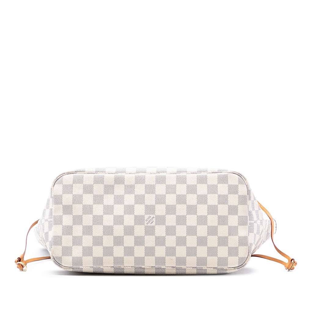Louis Vuitton Damier Azur Neverfull MM White Good condition - Inside View