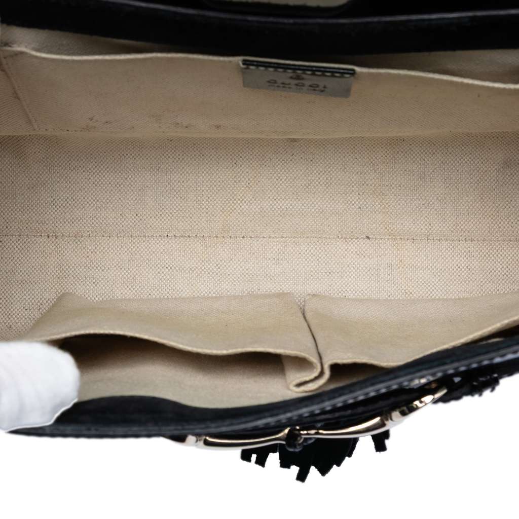 Gucci Medium Patent Emily Shoulder Bag Black Leather Good condition - Model View