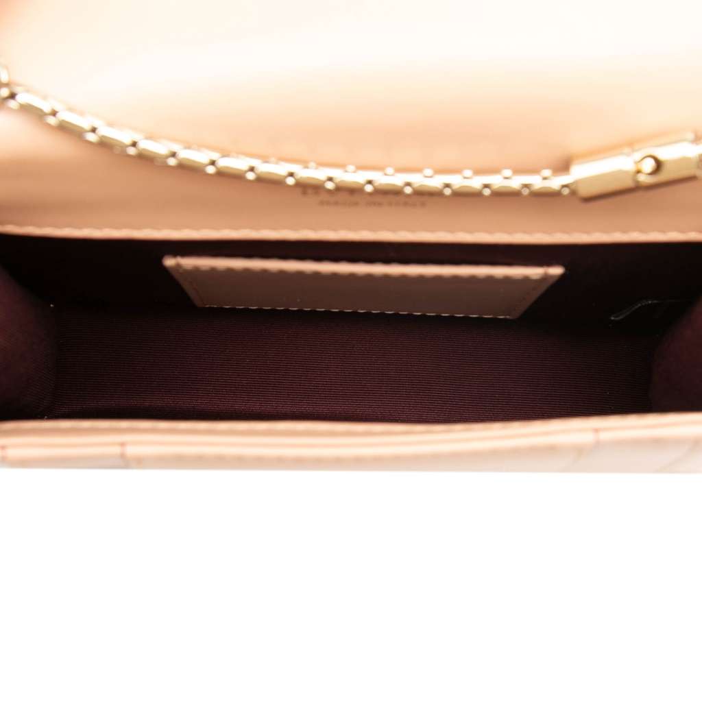 Bvlgari Small Leather Square Serpenti Forever Chain Crossbody Brown Leather Good condition - Model View