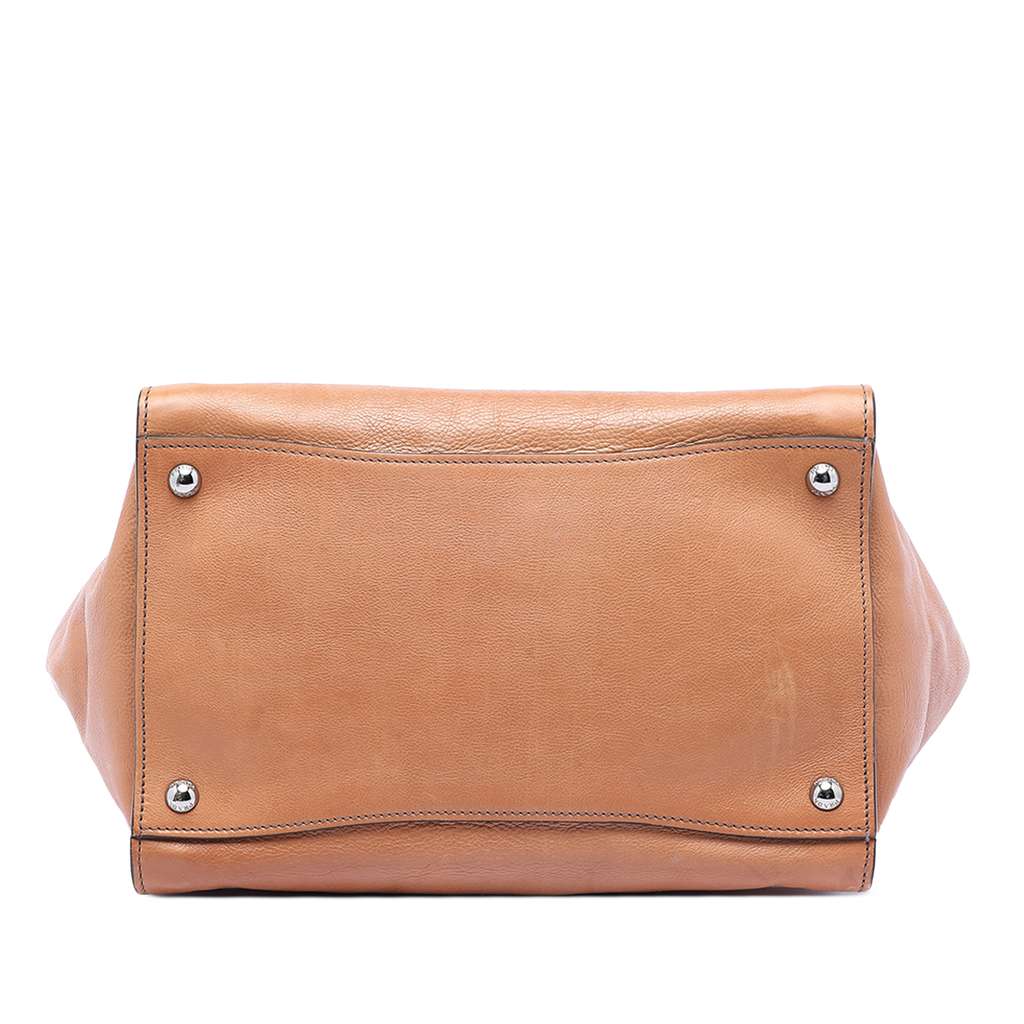 Prada Glace Calf Twin Pocket Satchel Brown Leather Good condition - Inside View