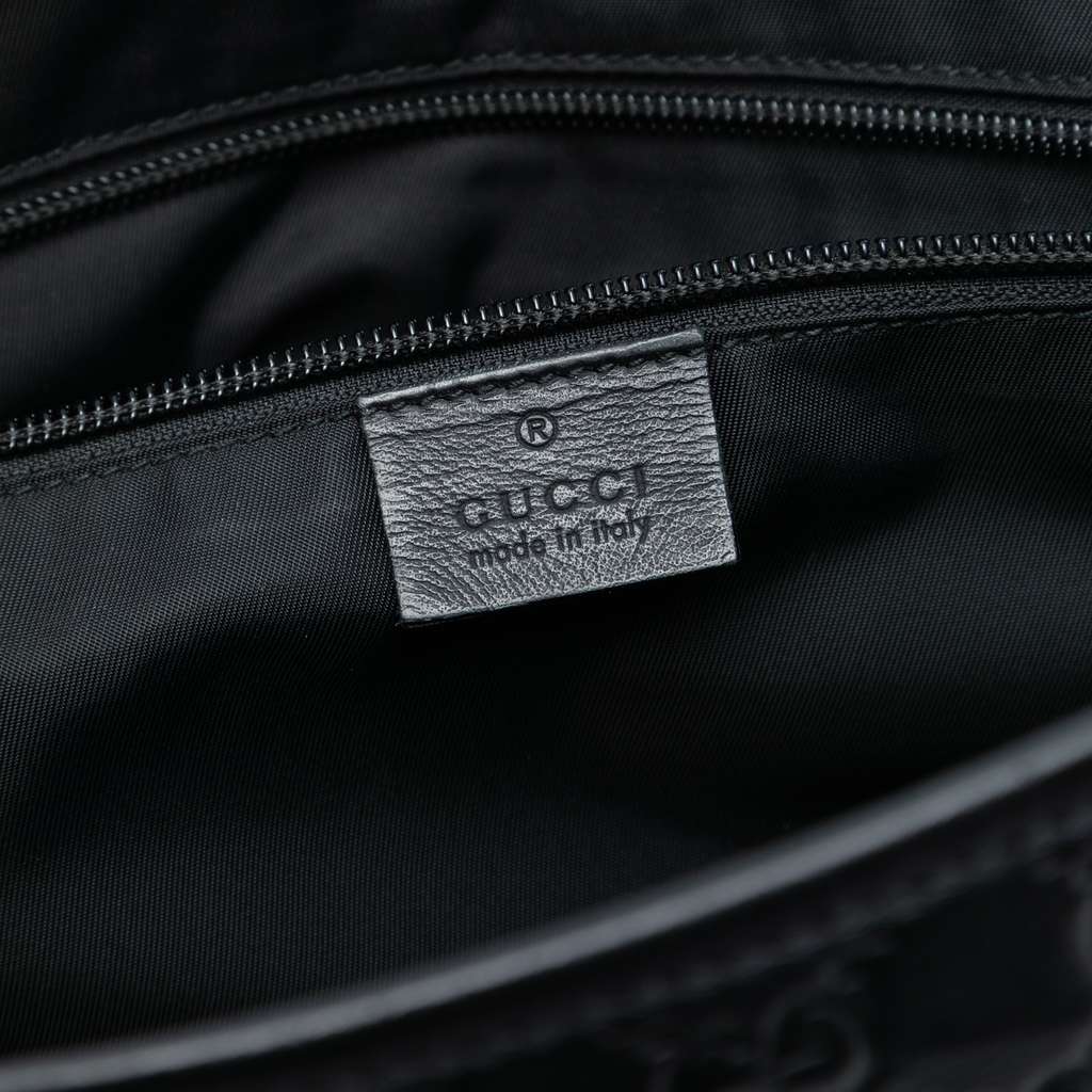 Gucci Guccissima Web Crossbody Black Leather Good condition - Box View