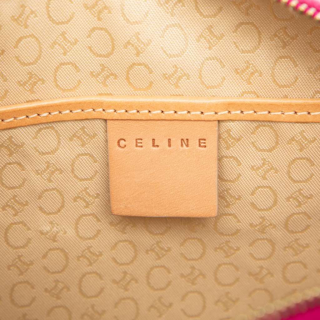 Celine C Macadam Suede Shoulder Bag Pink Leather Good condition - Box View