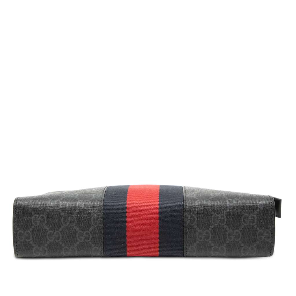 Gucci GG Supreme Web Clutch Black Canvas Good condition - Inside View