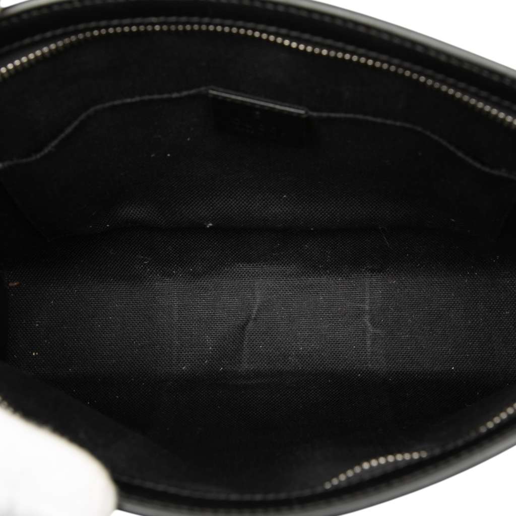 Gucci GG Supreme Web Clutch Black Canvas Good condition - Model View