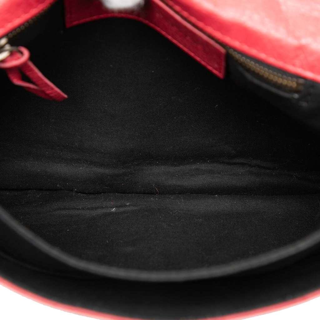 Balenciaga Lambskin Motocross Classic Envelope Clutch Red Leather Good condition - Model View