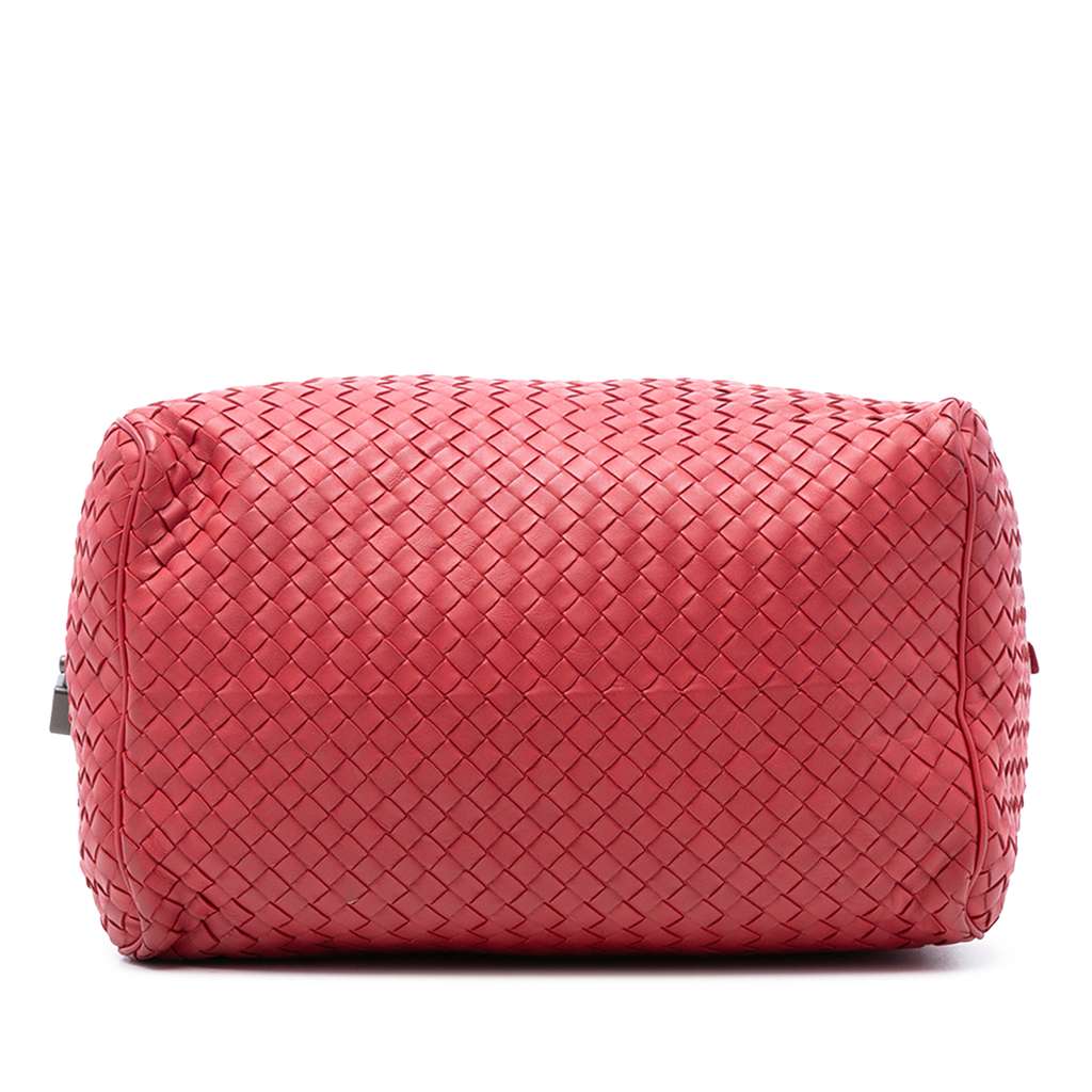 Bottega Veneta Nappa Intrecciato Satchel Red Leather Good condition - Inside View