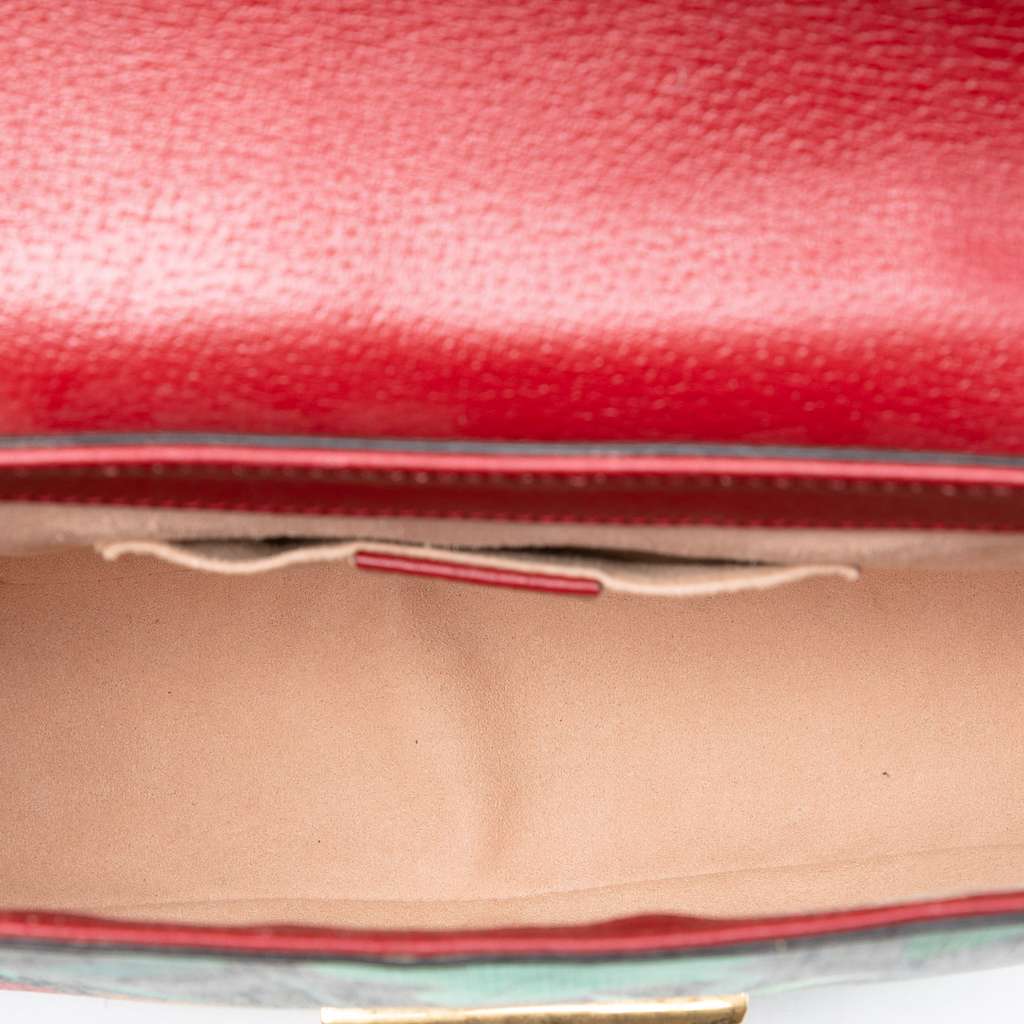 Gucci GG Supreme Web Padlock Tian Paint Crossbody Brown Canvas Good condition - Model View