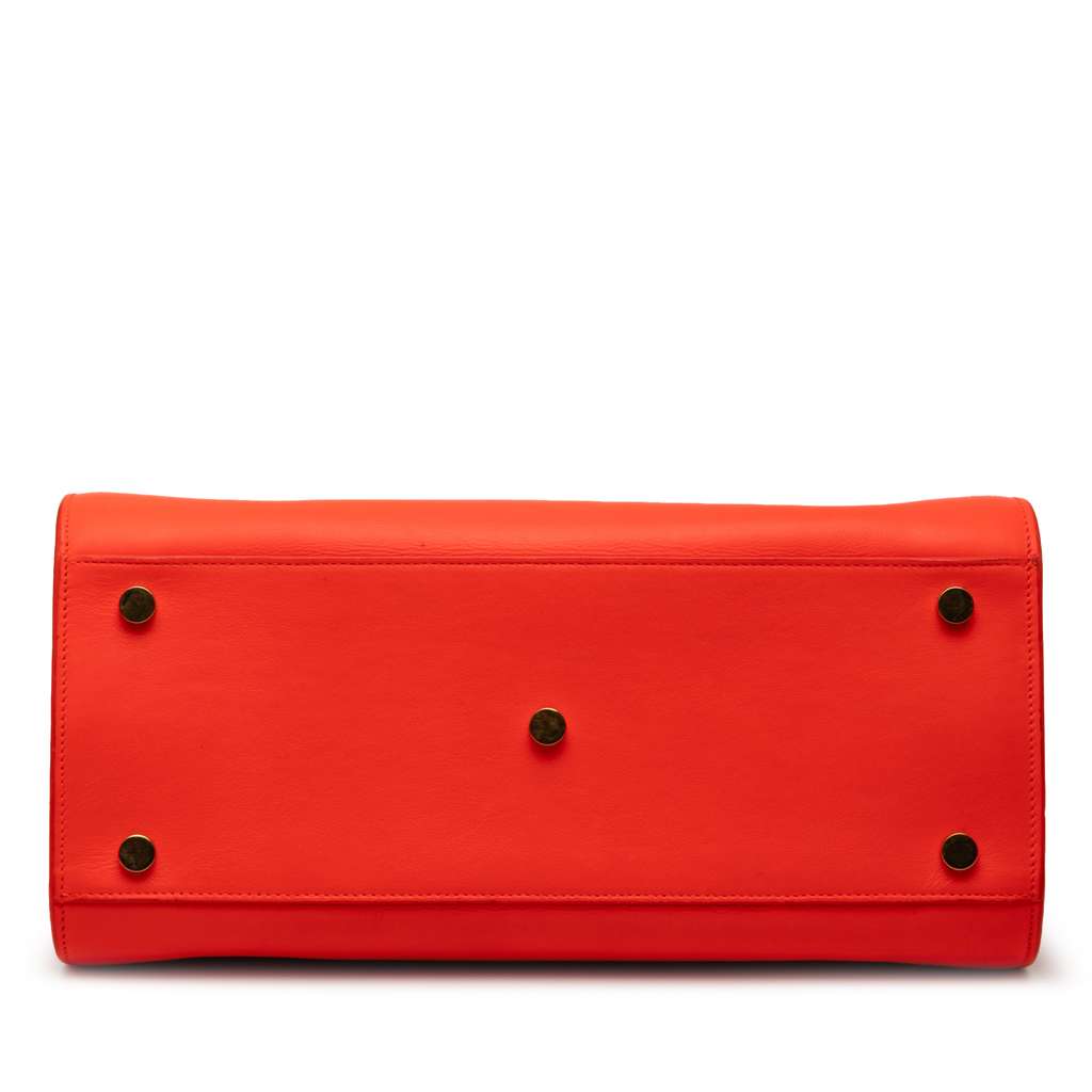 Saint Laurent Small Leather Sac De Jour Satchel Orange Leather Good condition - Inside View