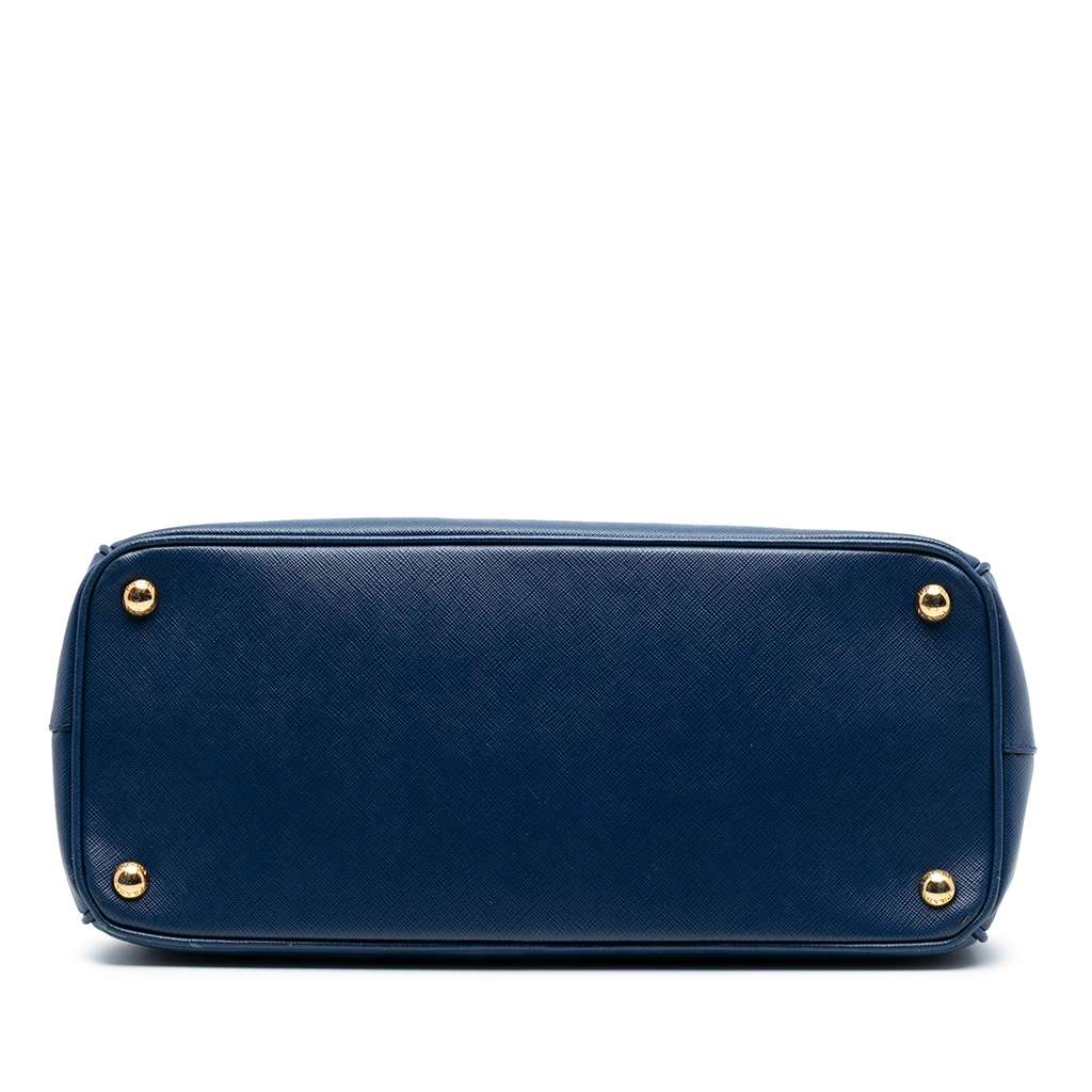 Prada Medium Saffiano Lux Galleria Double Zip Satchel Blue Leather Good condition - Inside View