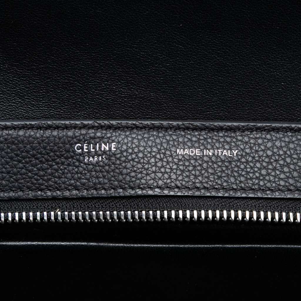 Celine Small Bicolor Leather Trapeze Satchel Black Leather Good condition - Box View