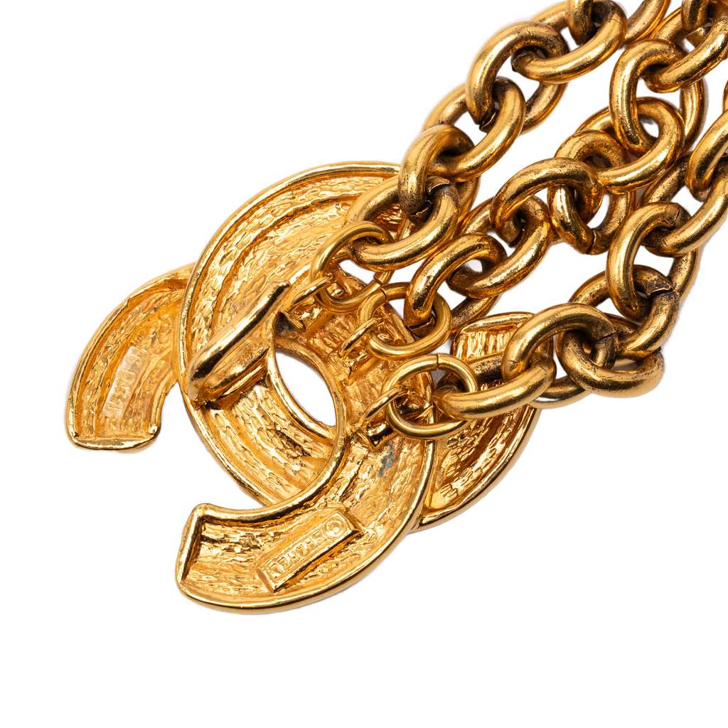 Chanel Gold Plated CC Triple Chain Belt Gold Metal Good condition - Inside View