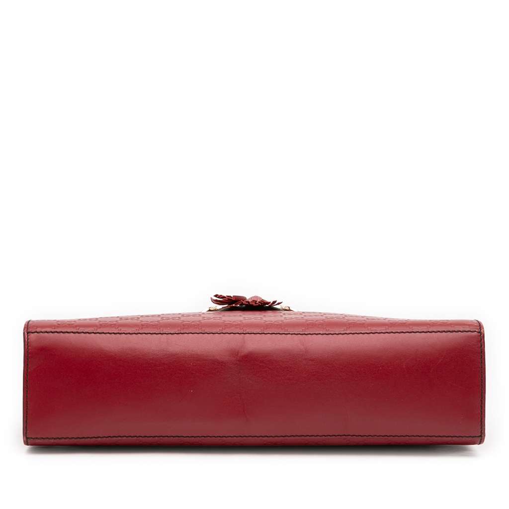 Gucci Large Guccissima Emily Shoulder Bag Red Leather Good condition - Inside View