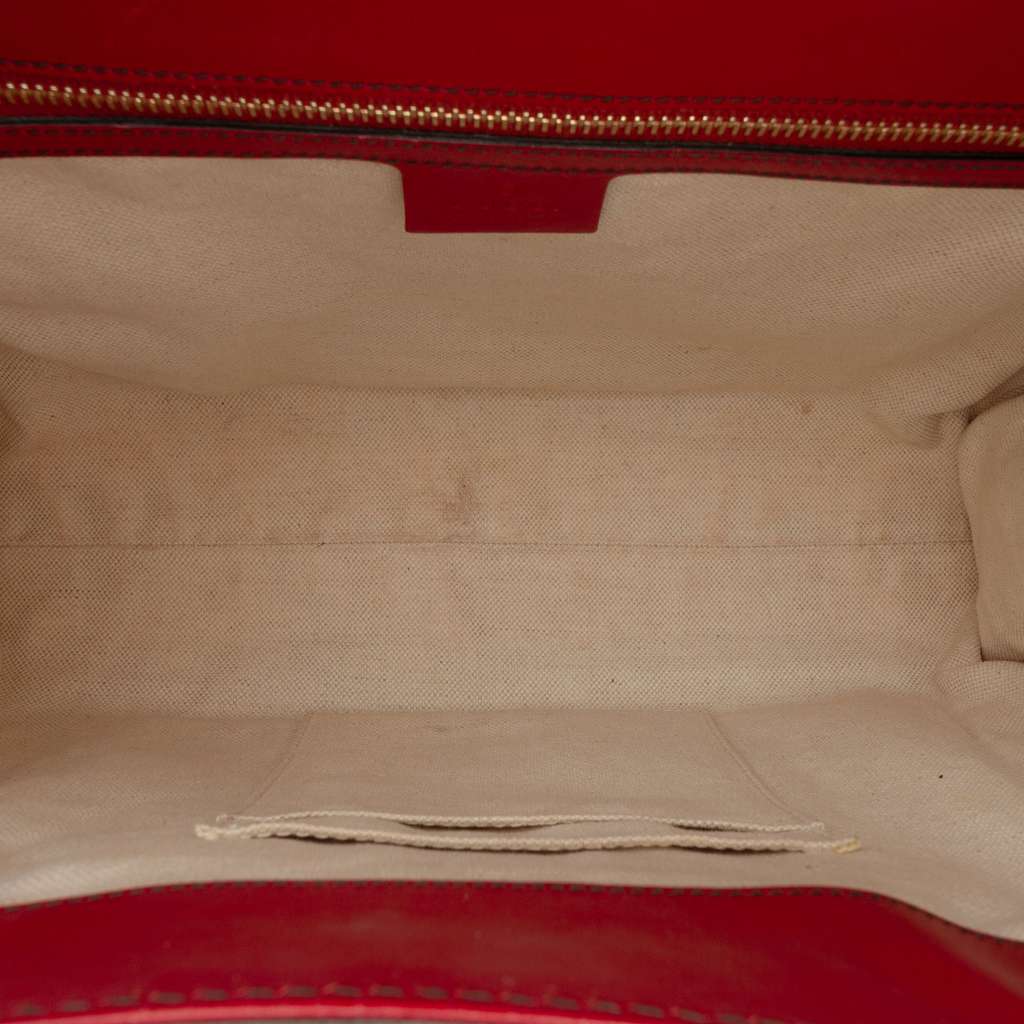 Gucci Large Guccissima Emily Shoulder Bag Red Leather Good condition - Model View