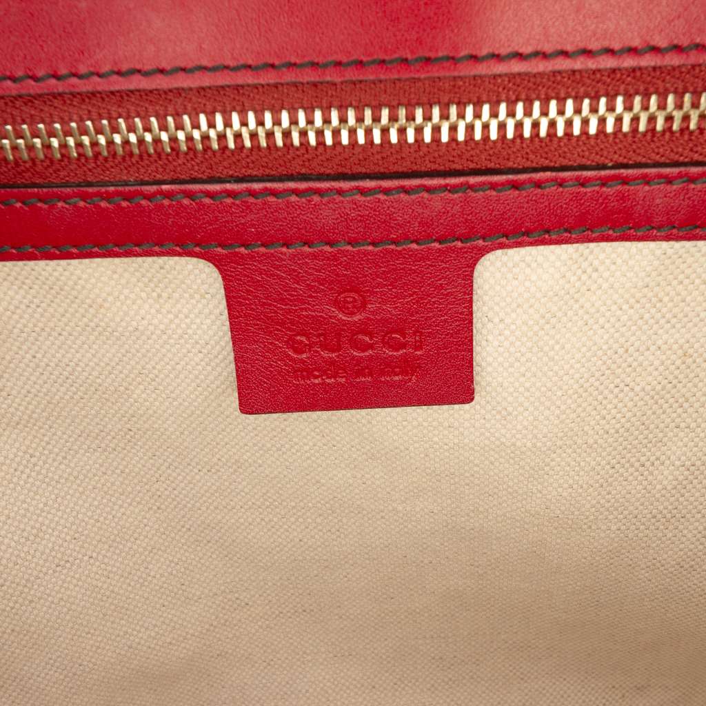 Gucci Large Guccissima Emily Shoulder Bag Red Leather Good condition - Box View