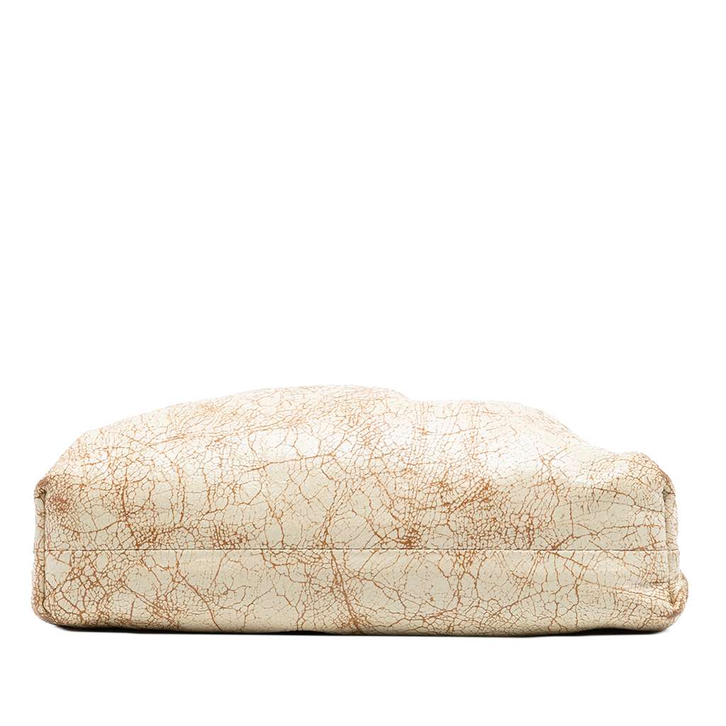 Bottega Veneta Crackled Calfskin The Mini Pouch Crossbody Brown Leather Good condition - Inside View