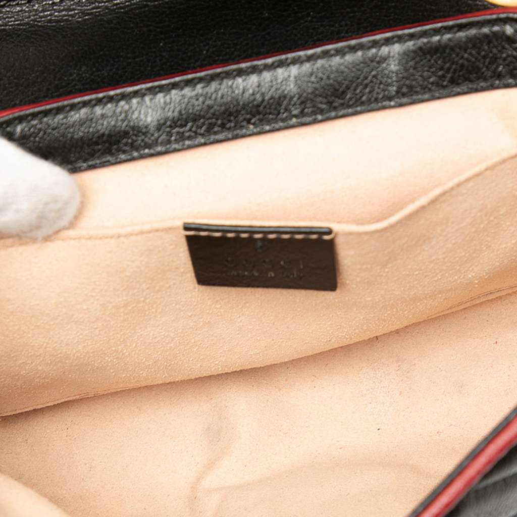 Gucci Small GG Marmont Matelasse Diagonal Leather Torchon Shoulder Bag Brown Leather Good condition - Model View