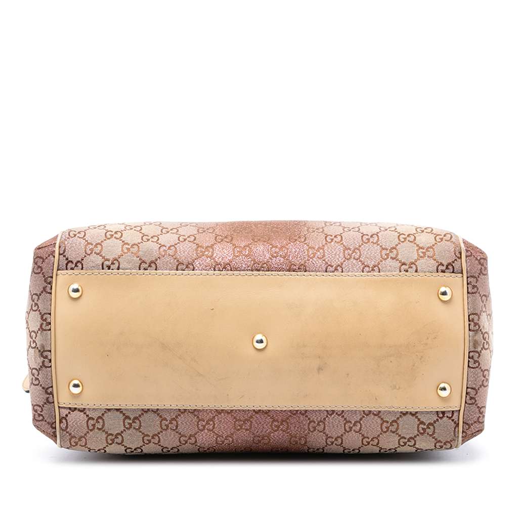 Gucci Medium GG Lurex Scarlett Satchel Brown Canvas Good condition - Inside View