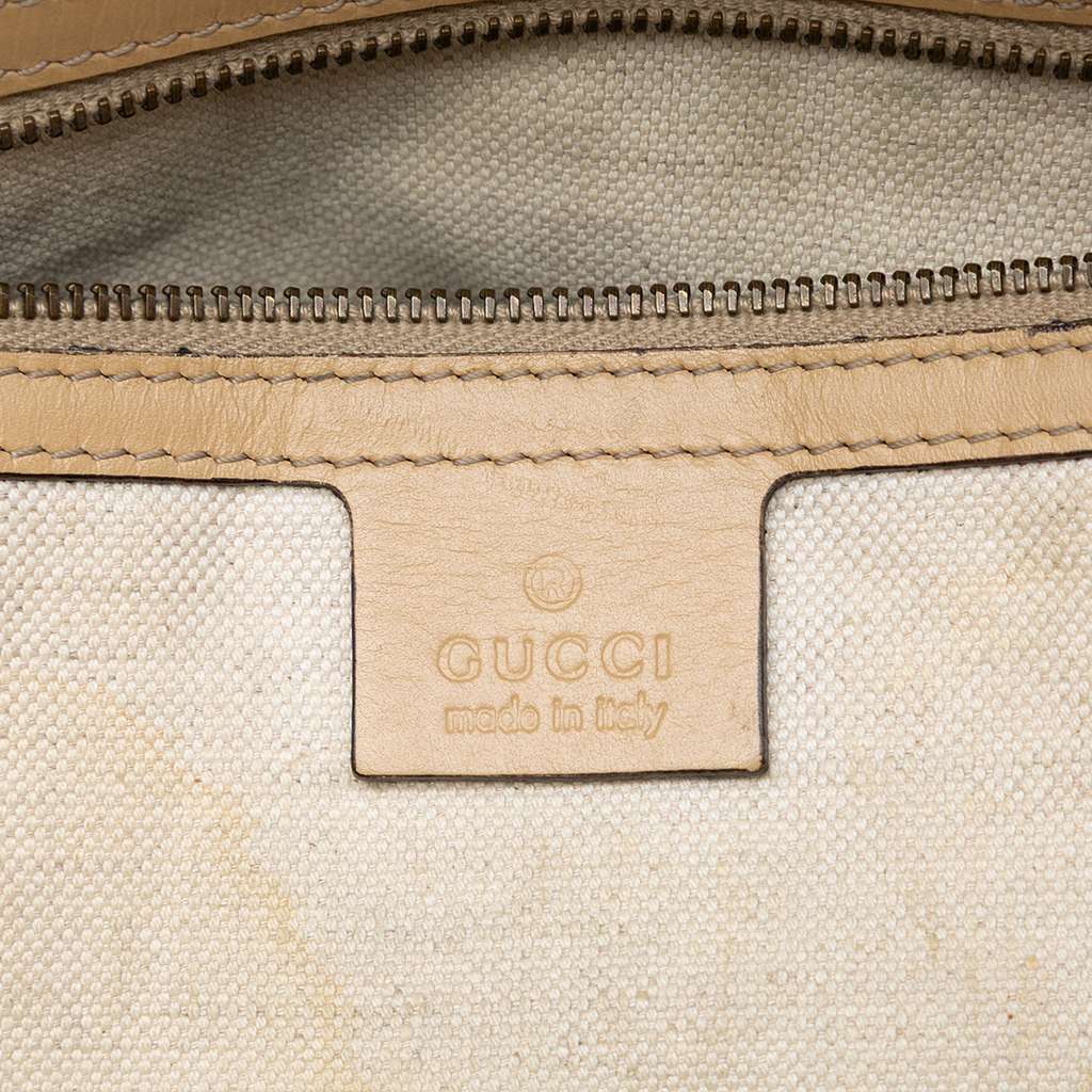 Gucci Medium GG Lurex Scarlett Satchel Brown Canvas Good condition - Box View