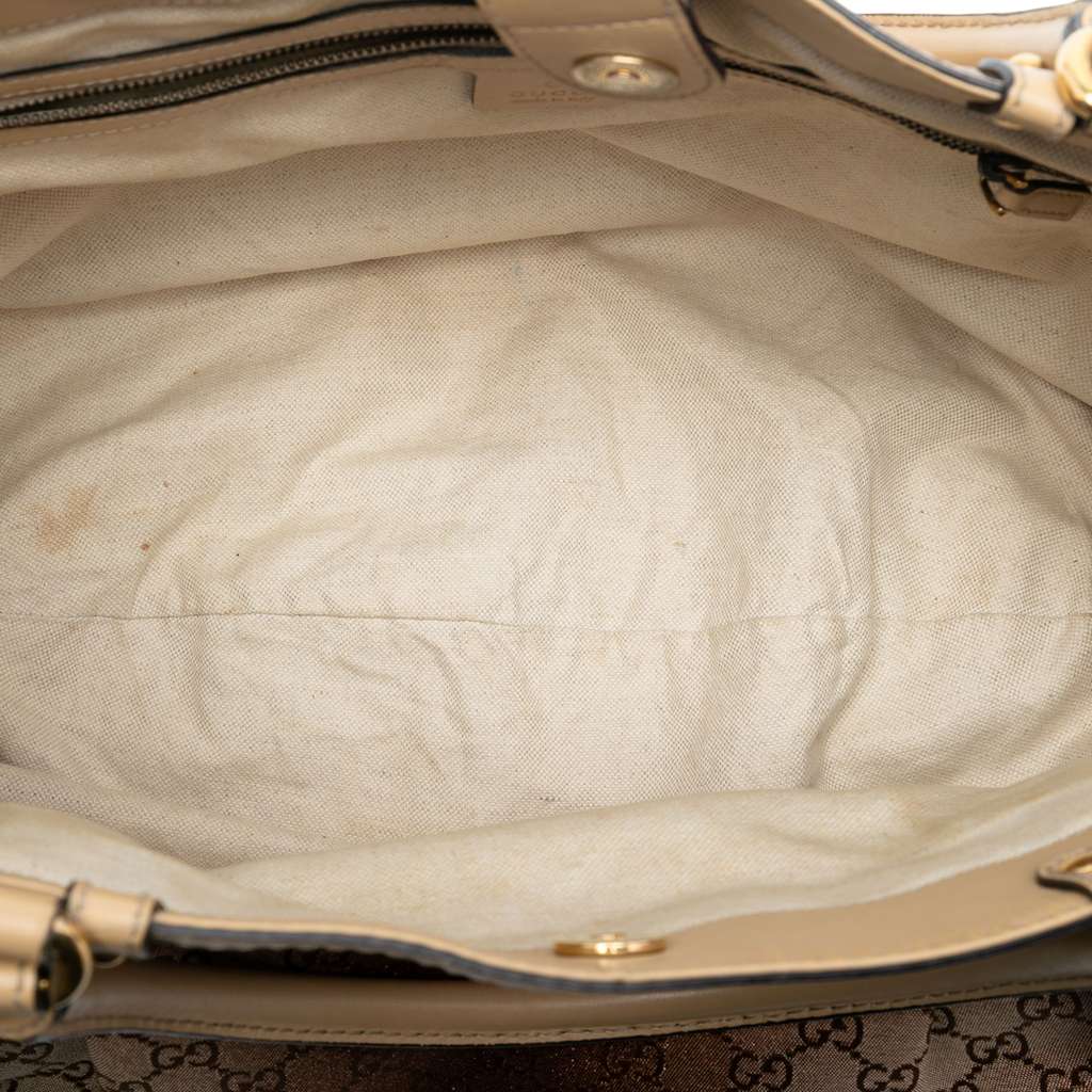 Gucci GG Lurex Scarlett Tote Brown Canvas Good condition - Model View