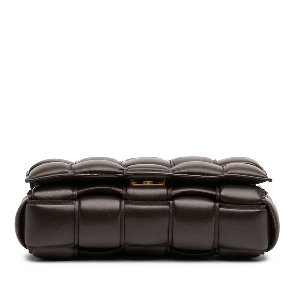 Bottega Veneta Nappa Intrecciato Padded Cassette Crossbody Brown Leather Good condition - Inside View