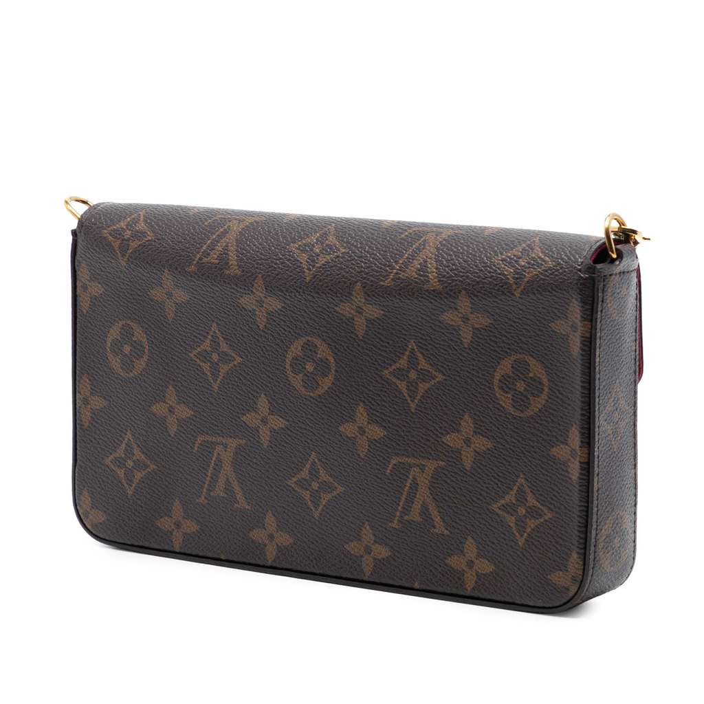 Louis Vuitton Monogram Pochette Felicie Brown Good condition - Back View