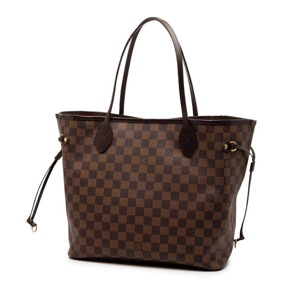 Louis Vuitton Damier Ebene Neverfull MM Brown Good condition - Back View