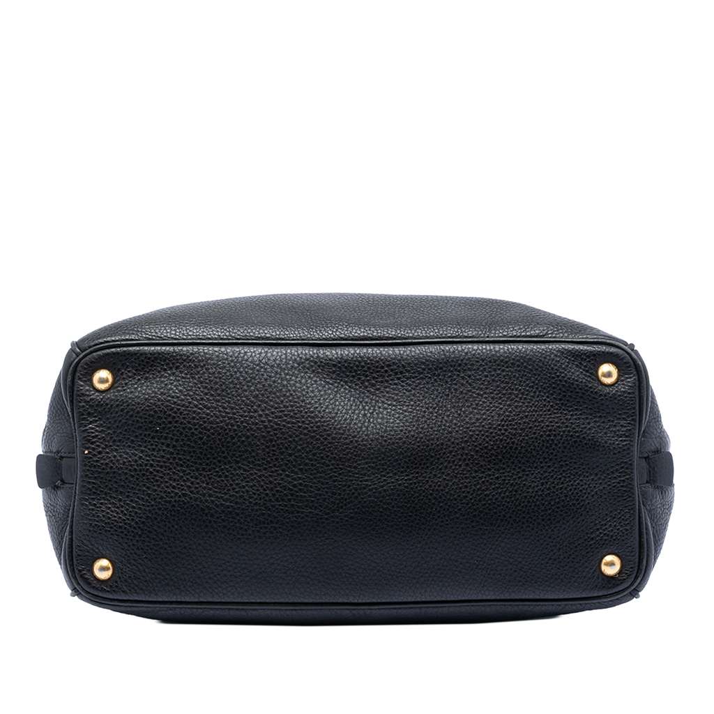 Prada Large Vitello Daino Boston Bag Black Leather Good condition - Inside View