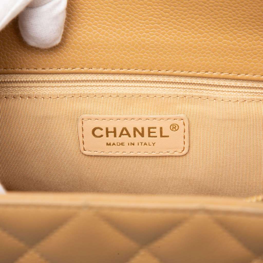 Chanel Caviar Grand Shopping Tote Brown Leather Good condition - Box View