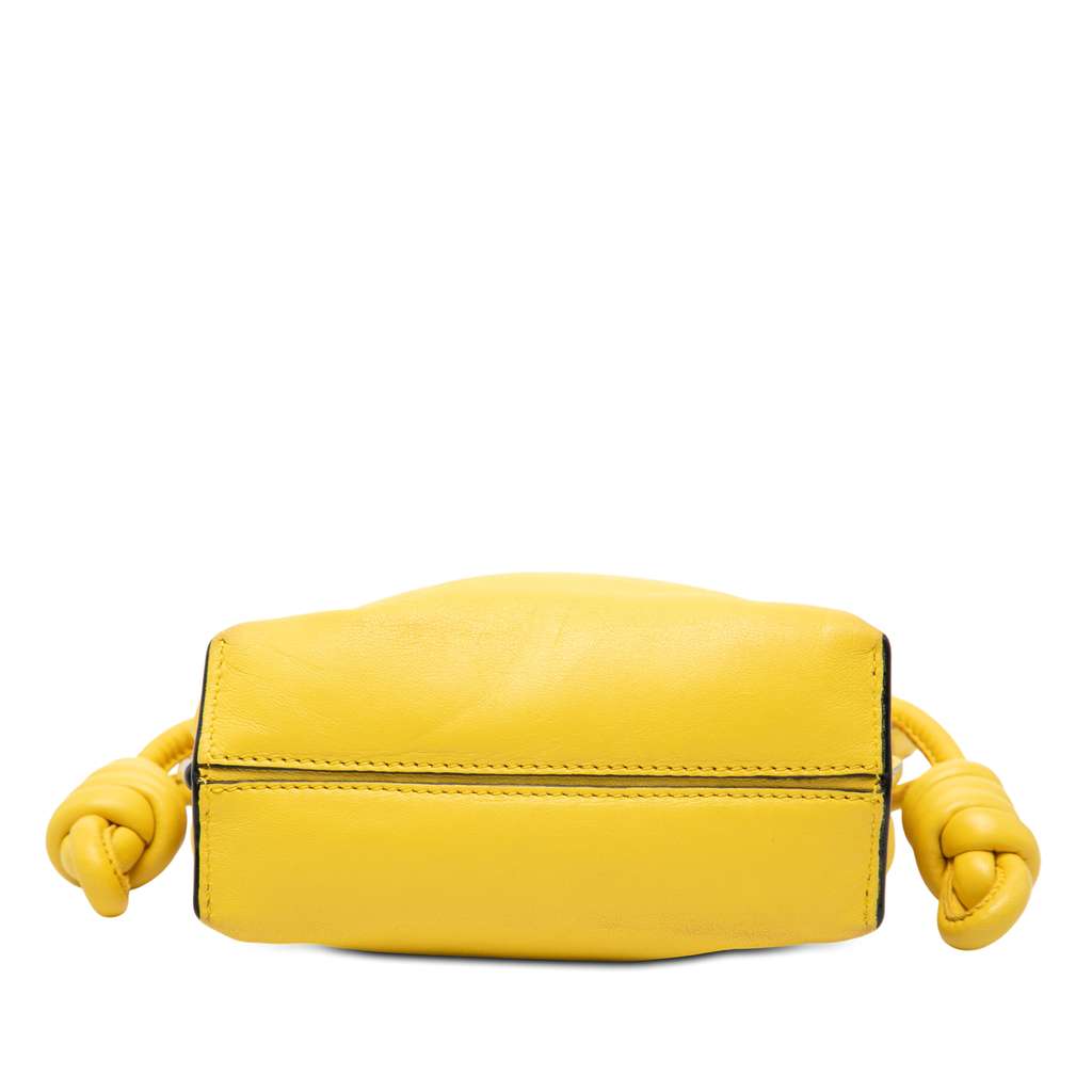 Loewe Mini Nappa Flamenco Knot Crossbody Yellow Leather Good condition - Inside View