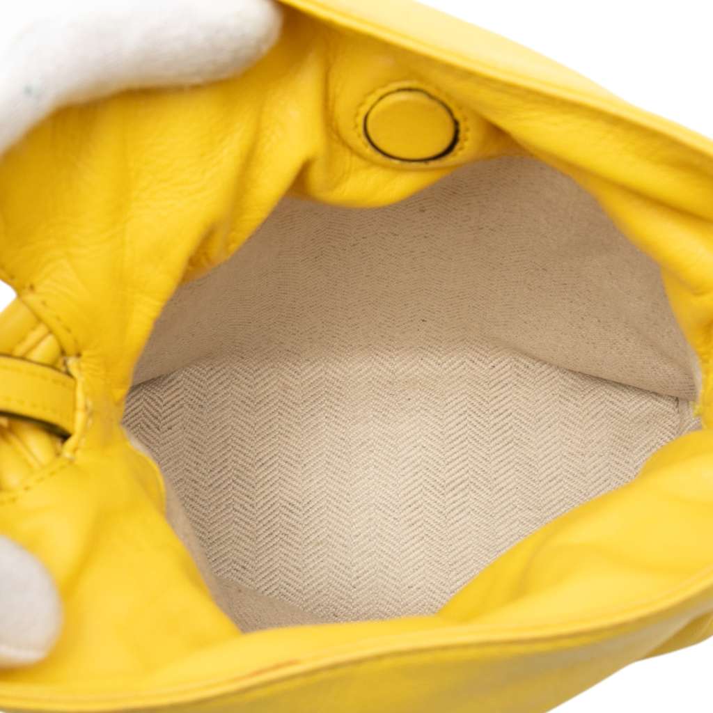 Loewe Mini Nappa Flamenco Knot Crossbody Yellow Leather Good condition - Model View