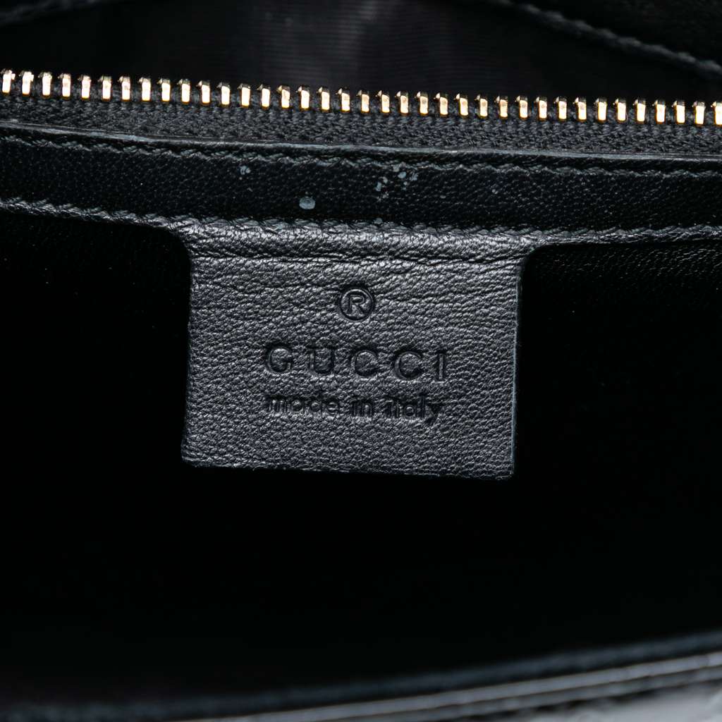 Gucci Microguccissima Patent Broadway Clutch Black Leather Good condition - Box View
