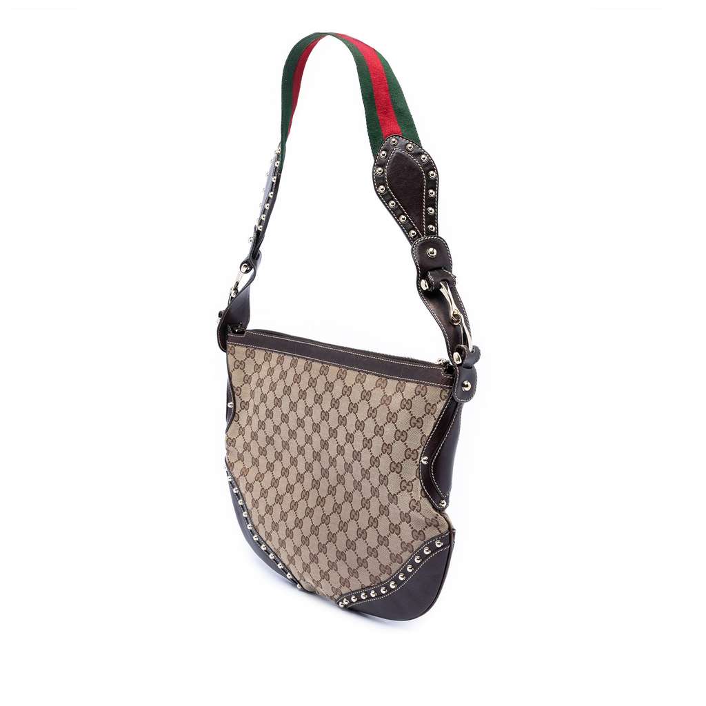 Gucci GG Canvas Web Pelham Brown Canvas Good condition - Back View