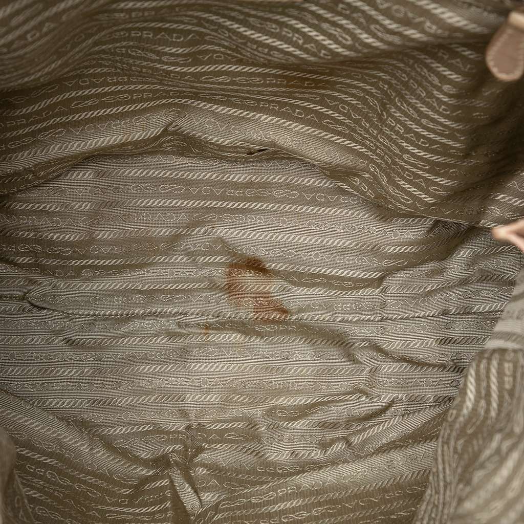 Prada Nappa New Look Tote Brown Leather Good condition - Model View