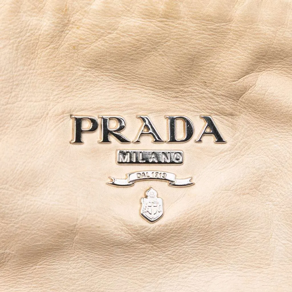 Prada Nappa New Look Tote Brown Leather Very good - Box View