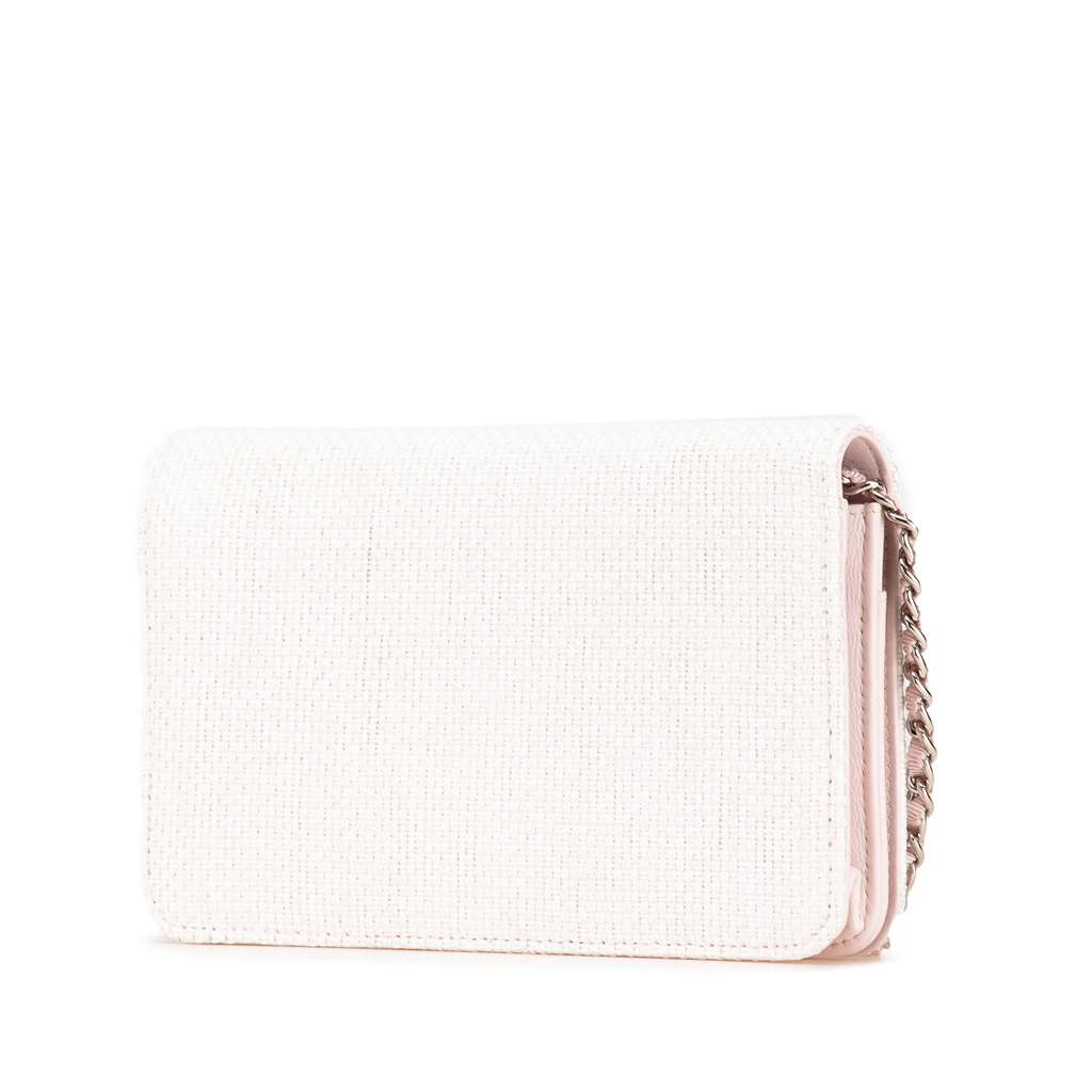 Chanel Canvas Deauville Wallet On Chain Pink Canvas Good condition - Back View