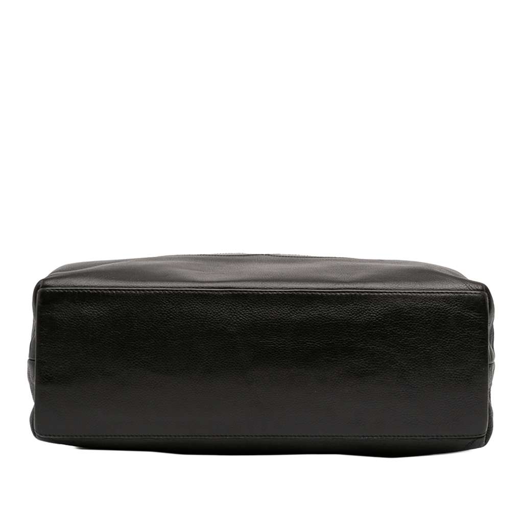 Chanel CC Caviar Tote Black Leather Good condition - Inside View