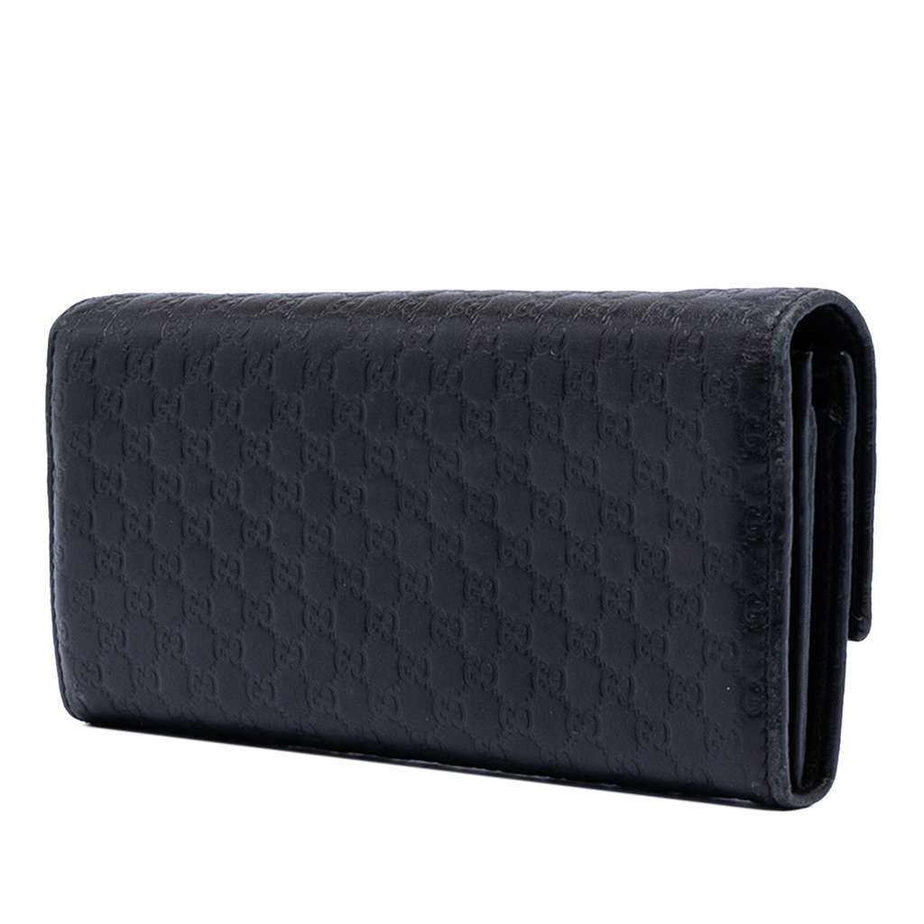 Gucci Microguccissima Dice Wallet On Chain Black Leather Good condition - Back View