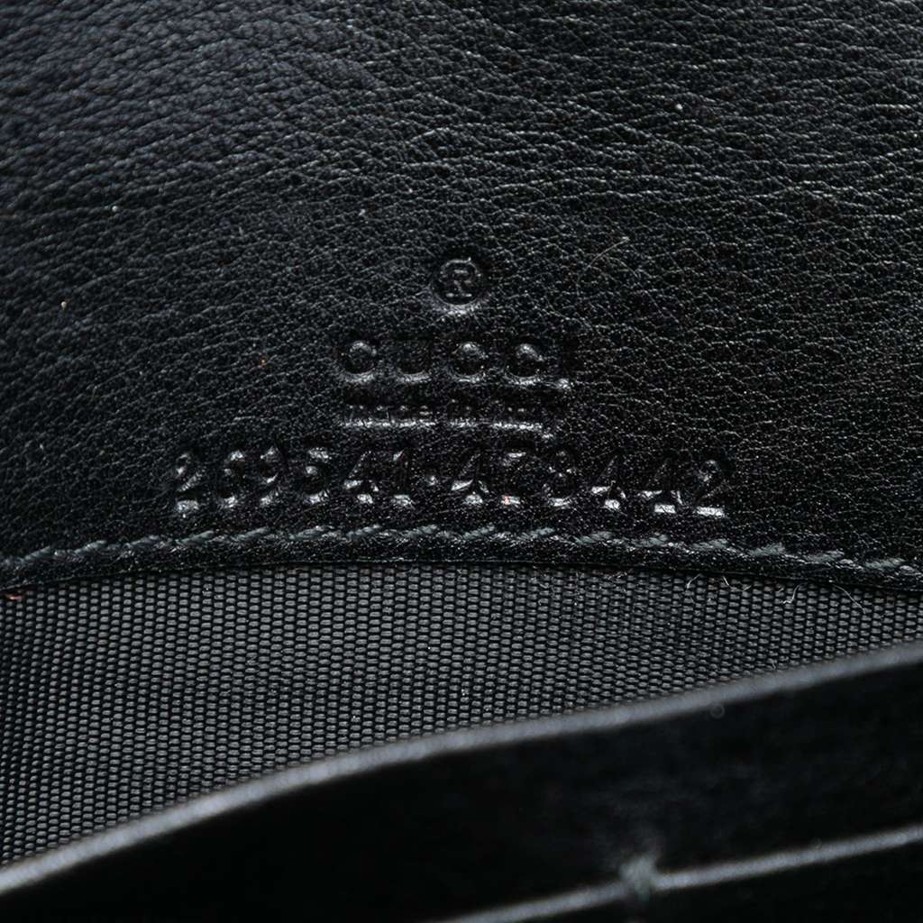 Gucci Microguccissima Dice Wallet On Chain Black Leather Good condition - Box View