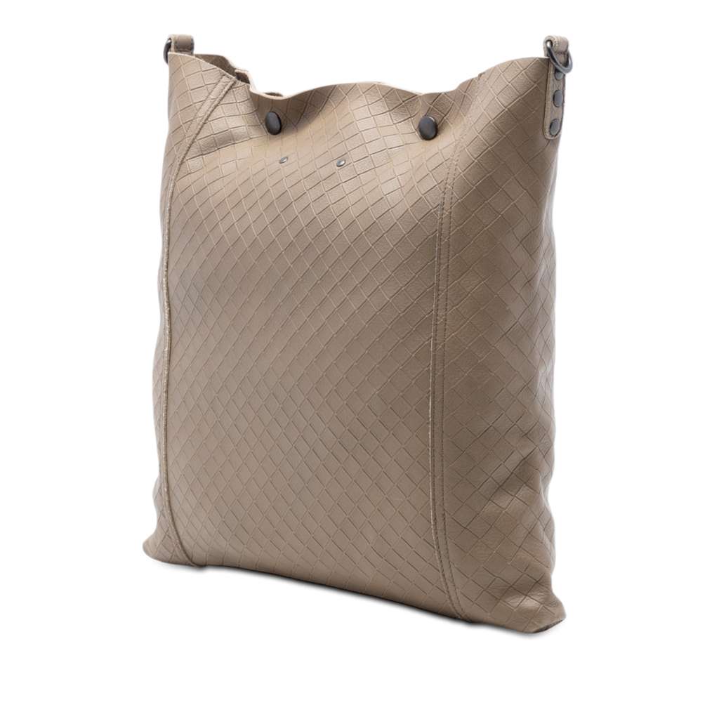 Bottega Veneta Leather Intrecciomirage Crossbody Brown Leather Good condition - Back View