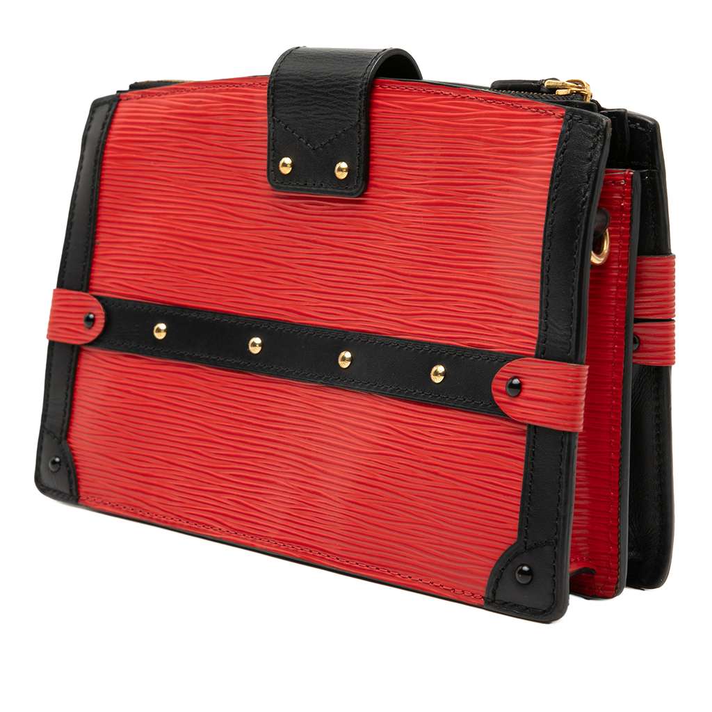 Louis Vuitton Epi Trunk Clutch Red Leather Good condition - Back View