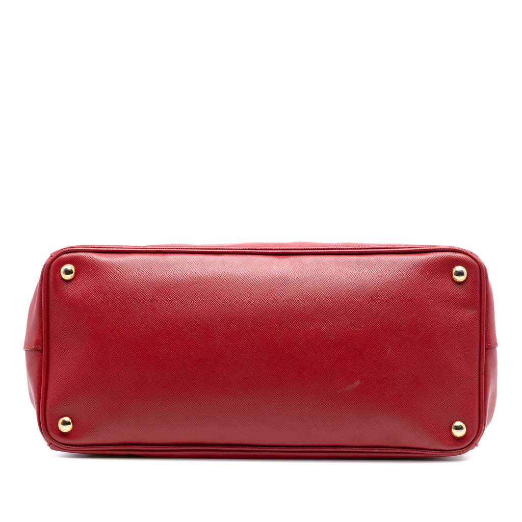 Prada Large Saffiano Lux Galleria Satchel Red Leather Good condition - Inside View